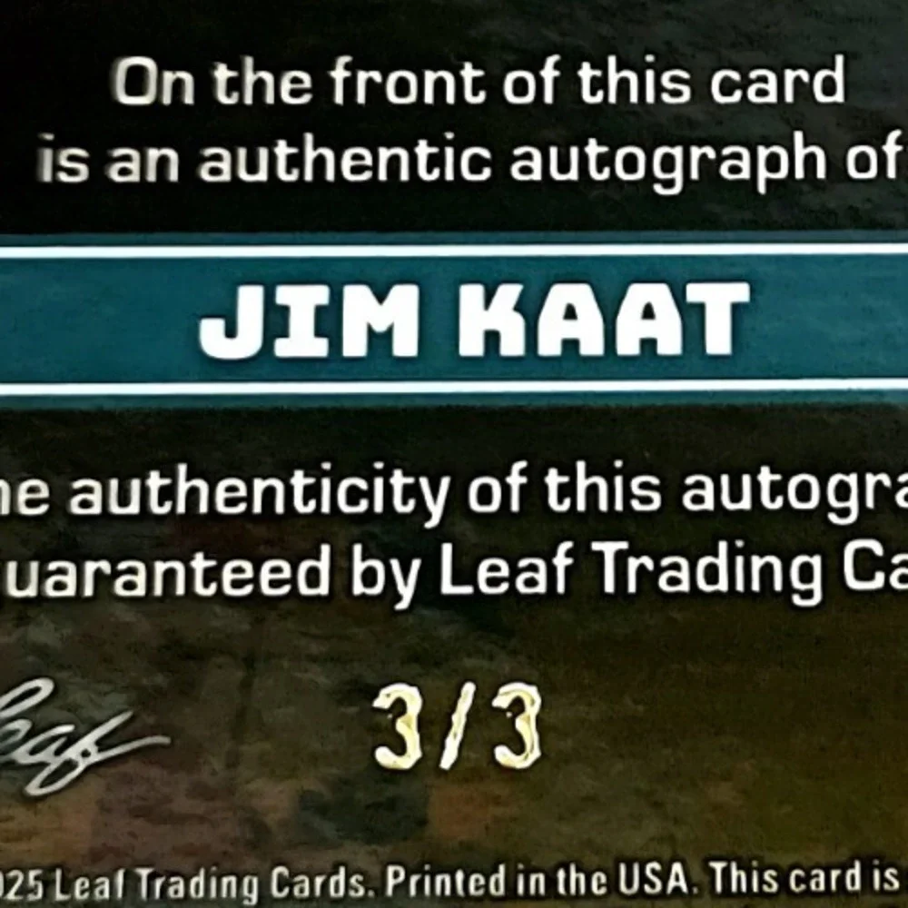 2025 Jim Kaat 3/3 Auto Saturday in the Park Minnesota Twins Hall of Famer